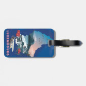 Luxemburg Kaart geïllustreerde reisposter. Bagagelabel (Achterkant horizontaal)