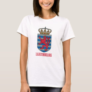 LUXEMBURG - KAART/LOGO/VLAG/KLEUREN/KRUIST T-SHIRT