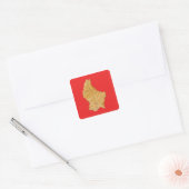 Luxemburg Kaart Sticker (Envelop)