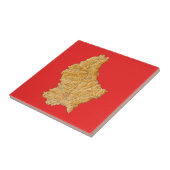 Luxemburg Kaart Tegels Tegeltje (Zijkant)