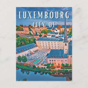 Luxemburg, kosmopolitische en meertalige stad briefkaart