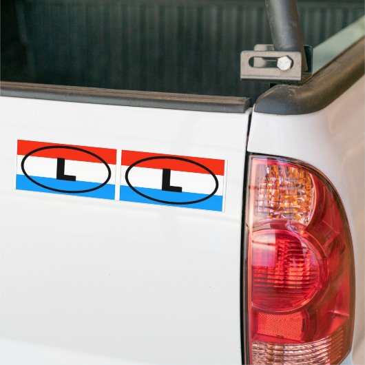 Luxemburg - L - Europees ovaal Bumpersticker (Op Truck)