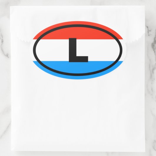 Luxemburg L Europees Ovale Sticker (Tas)