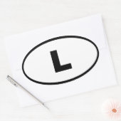 Luxemburg - L - Europees Ovale Sticker (Envelop)
