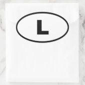 Luxemburg - L - Europees Ovale Sticker (Tas)