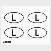 Luxemburg L Ovale Sticker (Vel)