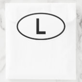 Luxemburg L Ovale Sticker (Tas)