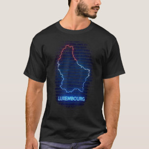 LUXEMBURG land omtrek Vlag T-shirt