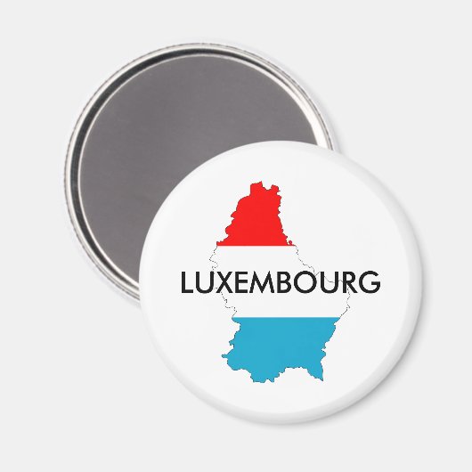 luxemburg land vlag plattegrond silhouet magneet (Voorkant / Achterkant)