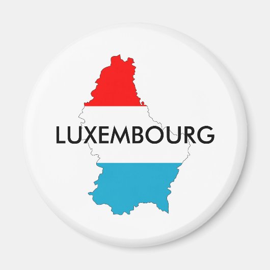 luxemburg land vlag plattegrond silhouet magneet (Voorkant)