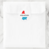 luxemburg land vlag plattegrond silhouet ronde sticker (Tas)