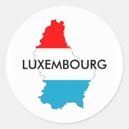 luxemburg land vlag plattegrond silhouet ronde sticker