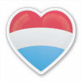 Luxemburg Liefdesicoon Sticker (Voorkant)