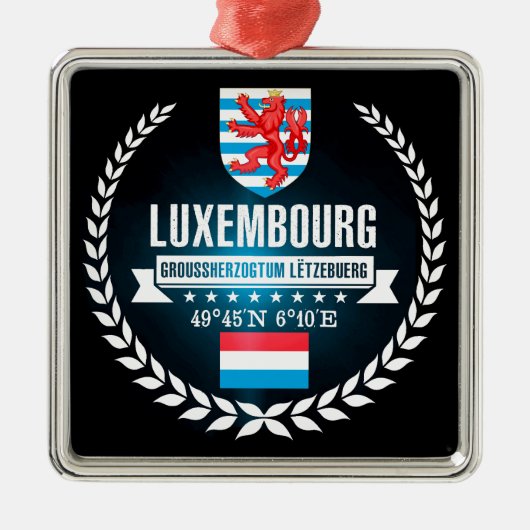 Luxemburg Metalen Ornament (Voorkant)