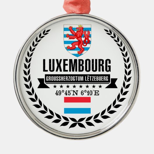 Luxemburg Metalen Ornament (Voorkant)