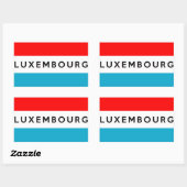 luxemburg : naam van het symbool rechthoekige sticker (Vel)
