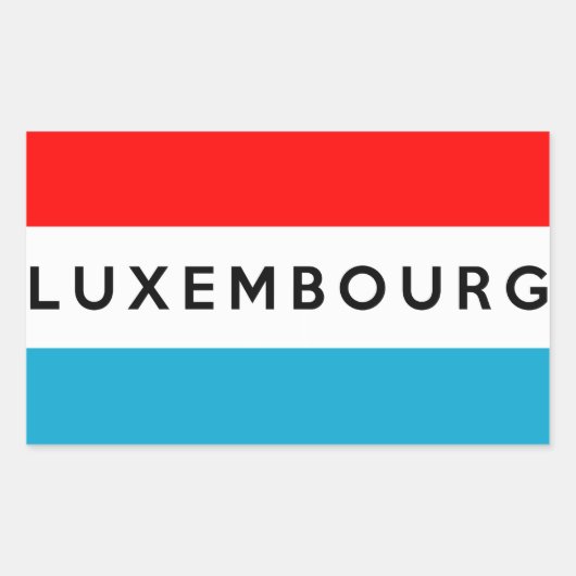 luxemburg : naam van het symbool rechthoekige sticker (Voorkant)