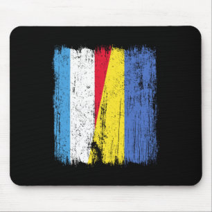 Luxemburg Oekraine Halfvlag Luxemburgs Oekraïens Muismat