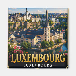 Luxemburg Reis Souvenir Eerste Keer Bezoekers 📍 Magneet