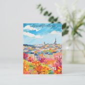 Luxemburg Reizen Stad Schilderen Esthetisch Briefkaart (Staand voorkant)