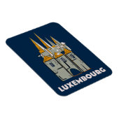 Luxemburg retro stijl reisposter magneet (Rechterzijde)