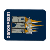 Luxemburg retro stijl reisposter magneet (Horizontaal)