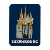 Luxemburg retro stijl reisposter magneet (Verticaal)