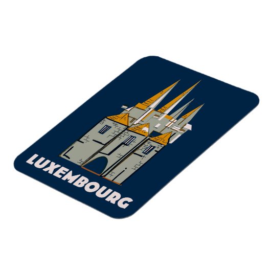 Luxemburg retro stijl reisposter magneet (Linkerzijde)