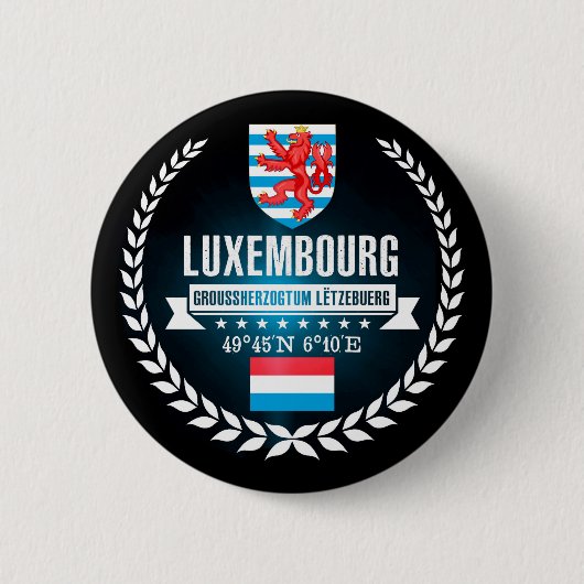 Luxemburg Ronde Button 5,7 Cm (Voorkant)