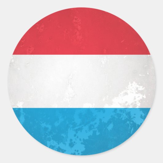 Luxemburg Ronde Sticker (Voorkant)