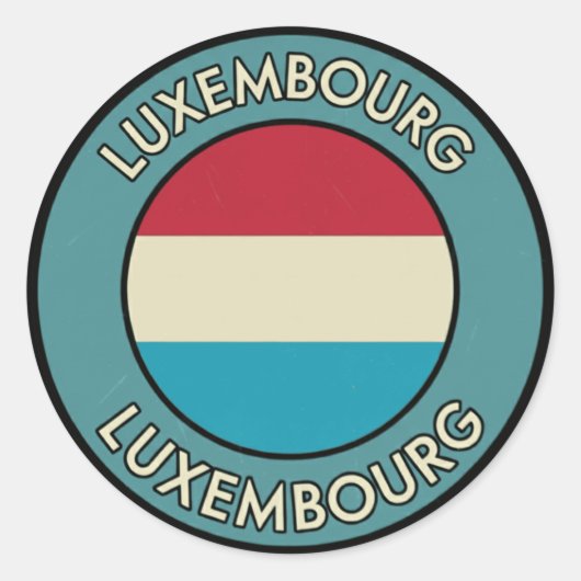 Luxemburg  ronde sticker (Voorkant)