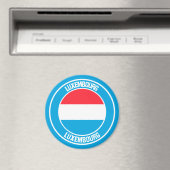 Luxemburg Round Emblem Magneet (Insitu (Vaatwasser))