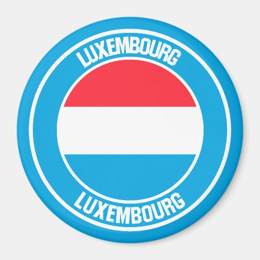Luxemburg Round Emblem Magneet (Voorkant)