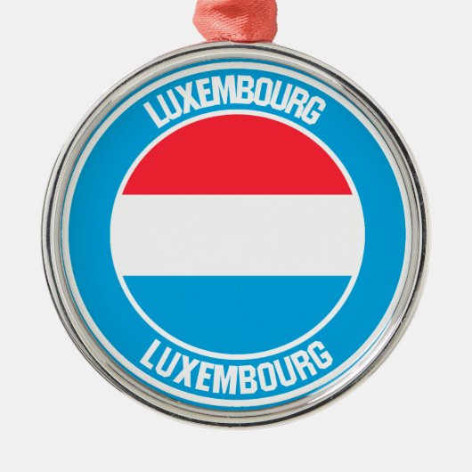 Luxemburg Round Emblem Metalen Ornament (Voorkant)