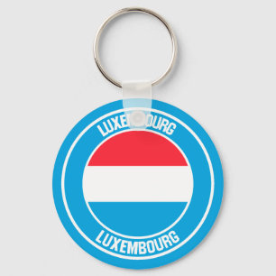 Luxemburg Round Emblem Sleutelhanger