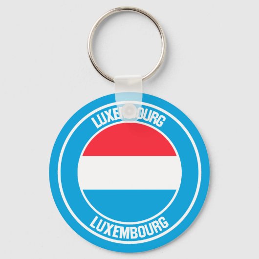 Luxemburg Round Emblem Sleutelhanger (Voorkant)