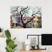 Luxemburg Stad - Psychedelisch Plateau Du Rham Poster (Thuiskantoor)