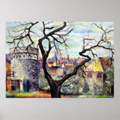 Luxemburg Stad - Psychedelisch Plateau Du Rham Poster (Voorkant)