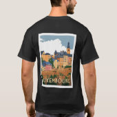 Luxemburg Stad Reisposter T-shirt (Achterkant)