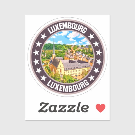 Luxemburg Sticker (Vel)