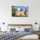 Luxemburg, Sûre riviervallei. Bourscheid, Canvas Afdruk (Insitu (Slaapkamer))
