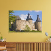 Luxemburg, Sûre riviervallei. Bourscheid, Canvas Afdruk (Insitu (Woonkamer))