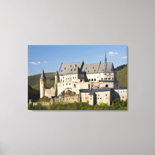 Luxemburg, Vianden. Vianden Chateau (b. 15th Canvas Afdruk