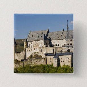 Luxemburg, Vianden. Vianden Kasteel (b. 15e Vierkante Button 5,1 Cm