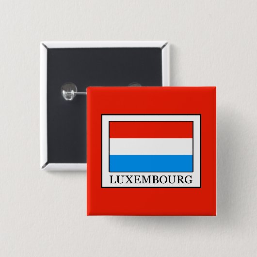 Luxemburg Vierkante Button 5,1 Cm (Voorkant /achterkant)