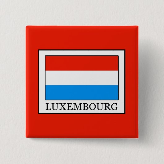 Luxemburg Vierkante Button 5,1 Cm (Voorkant)