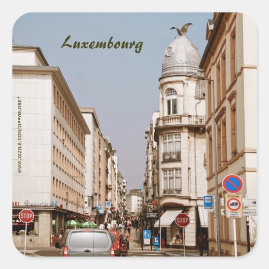Luxemburg Vierkante Sticker (Voorkant)