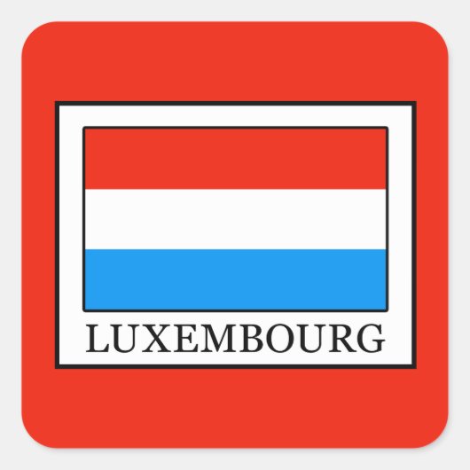 Luxemburg Vierkante Sticker (Voorkant)