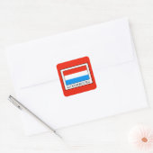 Luxemburg Vierkante Sticker (Envelop)