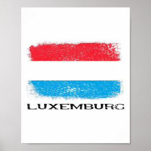 Luxemburg Vlag Europa Reizen Vakantie Europa Luxe Poster